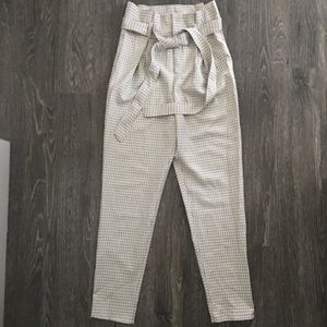 Paper bag high waisted trousers. New.